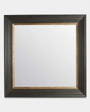 Large Square Black & Gold Mirror by The Vintage Garden Room